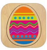 Wood puzzle Easter colors